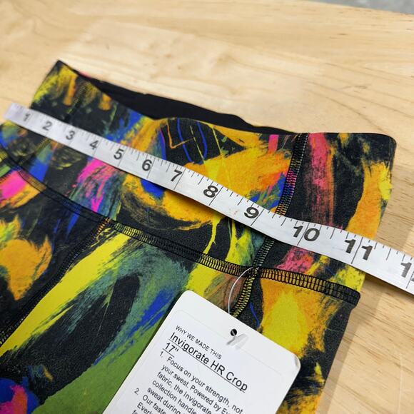 Lululemon Invigorate High-Rise Crop 17" Undertone Black Multi Women's Size 2 NWT - Picture 10 of 12